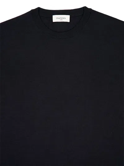 Piacenza Cashmere Crew-neck Wool Sweater In Black
