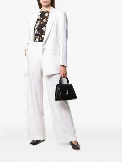 Valextra Small Leather-coated Clasp Tote Bag In Black