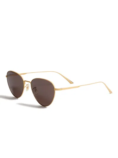 Khaite Triangular-frame Sunglasses In Brown