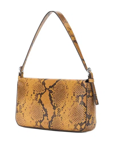 Staud Harlow Python-embossed Leather Shoulder Bag In Animal Print