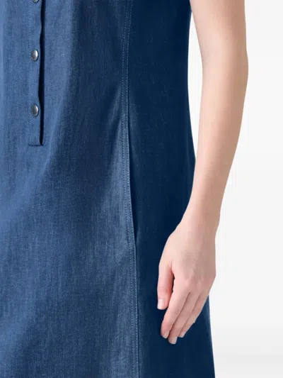 搭扣翻领迷你连衣裙