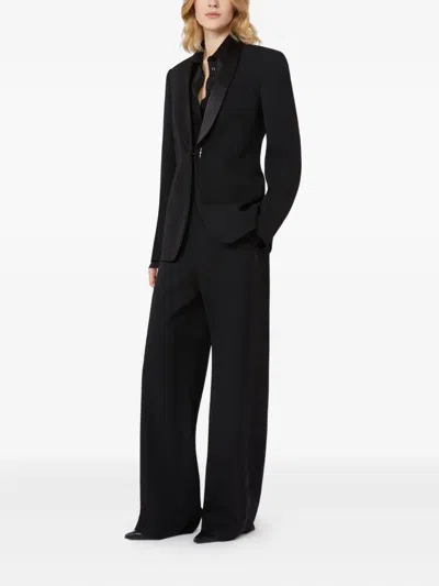 Max Mara Giselle Shawl-lapel Embellished Blazer In Black