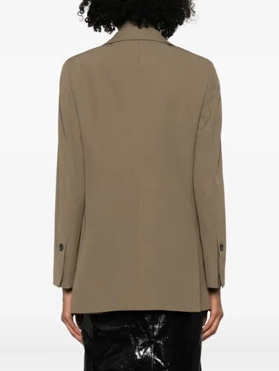 Ferragamo Notched-lapel Blazer In Brown