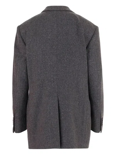 Tagliatore Women Black Single-breasted Blazer, Xs Luxury Blazers For Women Darveys In Gray