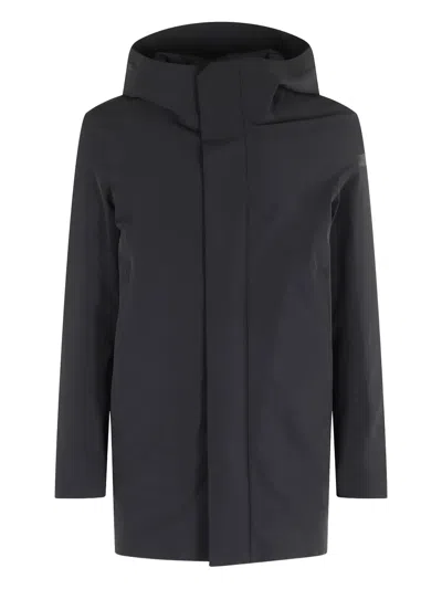 Rrd Hooded Coat In Black