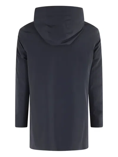 Rrd Hooded Coat In Blue