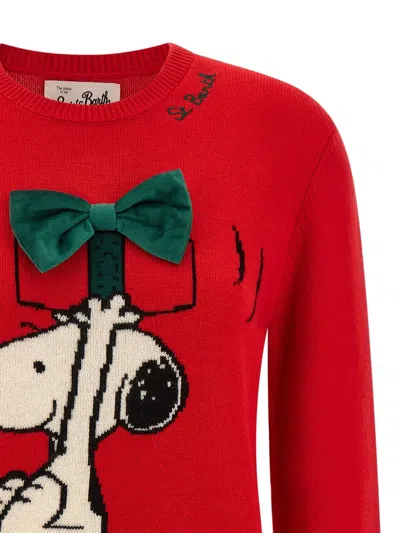 Mc2 Saint Barth 'new Queen - Snoopy Peanuts' Sweater Limited Ed. In Red