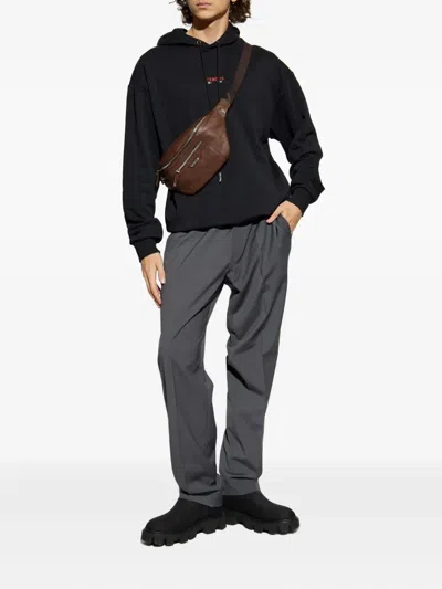 图案印花抽绳连帽衫