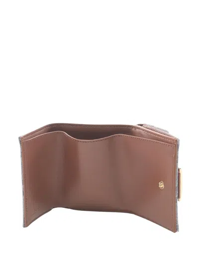 Pre-owned Fendi 2010-2025 Zucca Canvas Tri-fold Wallet Small Wallets In Gray