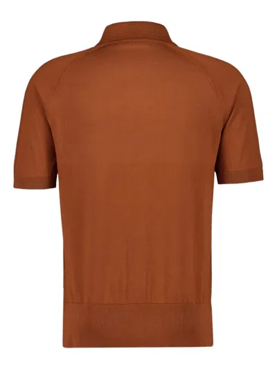 Piacenza Cashmere Buttoned Raglan-sleeve Shirt In Brown