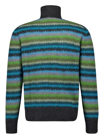 Piacenza Cashmere Striped-pattern Cashmere Sweater In Multi