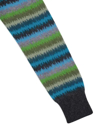 Piacenza Cashmere Striped-pattern Cashmere Sweater In Multi