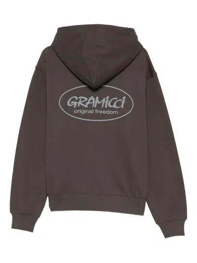 Gramicci Original Freedom Zip Hooded Sweatshirt Clothing In Brown