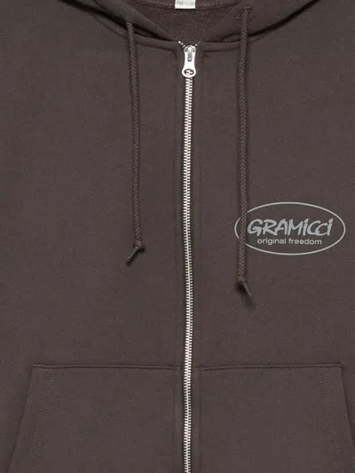 Gramicci Original Freedom Zip Hooded Sweatshirt Clothing In Brown