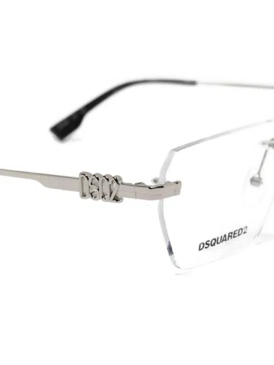 Dsquared2 Rectangle-frame Glasses In Gray