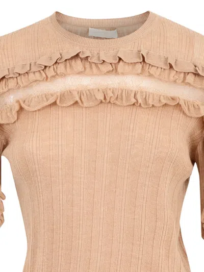 Ulla Johnson Salima Short-sleeve Knit Shirt In Neutral