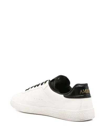 Amiri Croc-effect Leather Sneakers In Black