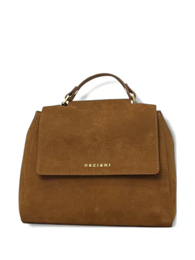 Orciani Small Sveva Shoulder Bag In Brown