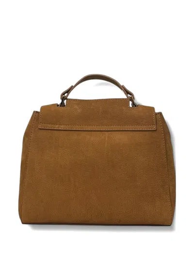 Orciani Small Sveva Shoulder Bag In Brown