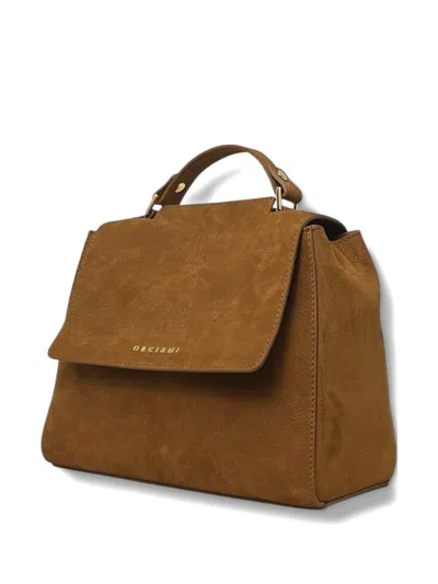Orciani Small Sveva Shoulder Bag In Brown
