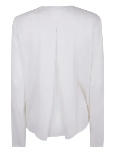 Ibrigu Silk Shirt With Ruffles In White