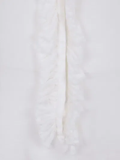 Ibrigu Silk Shirt With Ruffles In White