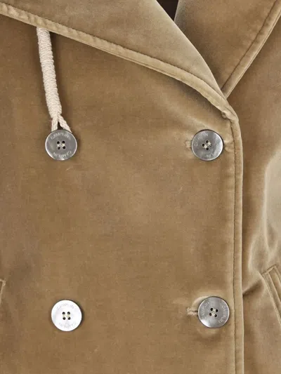 双排扣丝绒外套