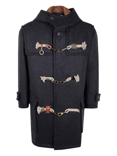 Kolor Coat 04 Montgomery Coat In Black