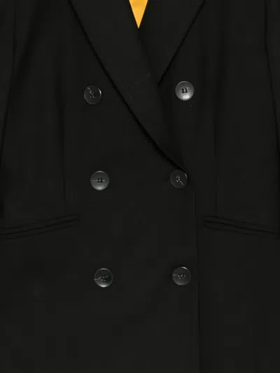 Merci Peak-lapel Double-breasted Jacket In Black