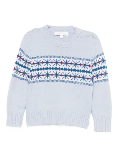 Mariella Ferrari Intarsia-knit Sweater In Blue