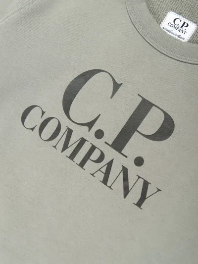 C.p. Company Boys Logo Sweatshirt In Gray
