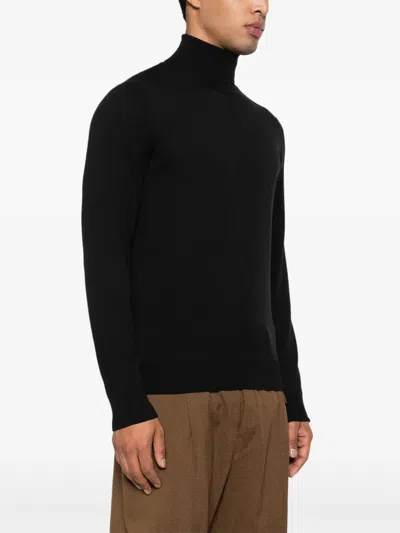 Piacenza Cashmere Roll-neck Wool Jumper In Black