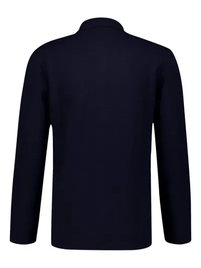 Piacenza Cashmere Button-up Wool Jacket In Blue