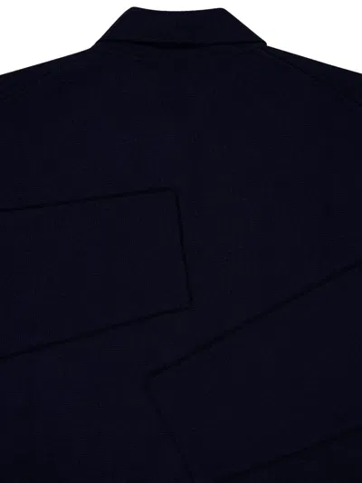 Piacenza Cashmere Button-up Wool Jacket In Blue