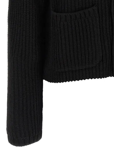 Carhartt Cardigan With Collared Design And Pockets In Black