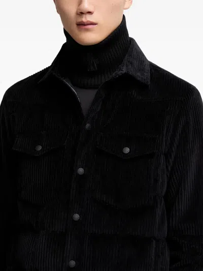 Moncler Fine Wool Neck Scarf Stripes In Black