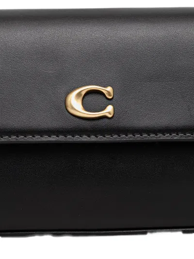 Coach Brook Flap Chain Bag In Black