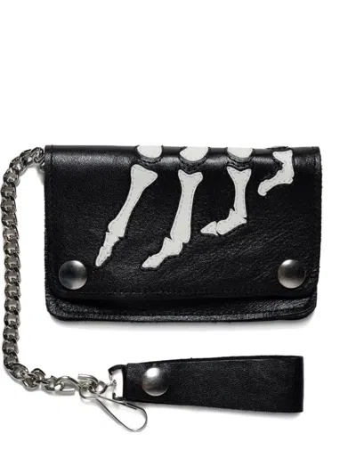 Awake Ny Vanson Bones Chain Wallet In Black
