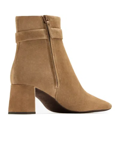 Tory Burch Georgia Suede Ankle Boots With Block Heel In Neutral