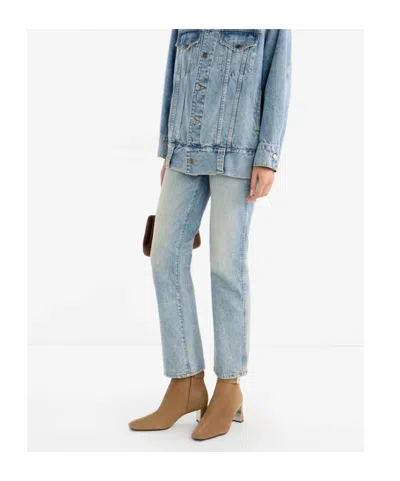 Tory Burch Georgia Suede Ankle Boots With Block Heel In Neutral