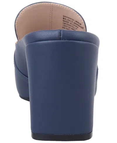 Giani Bernini Women's Danyell Snip Toe Block Heel Mules, Created For Macy's In Blue