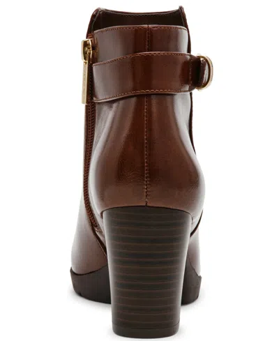 Anne Klein Women's Rumor Round Toe Booties In Brown