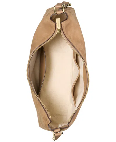 Michael Kors Nolita Medium Nubuck Shoulder Bag In Brown