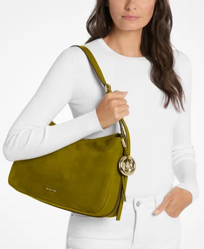 Michael Kors Nolita Medium Top Zip Convertible Shoulder Bag In Green