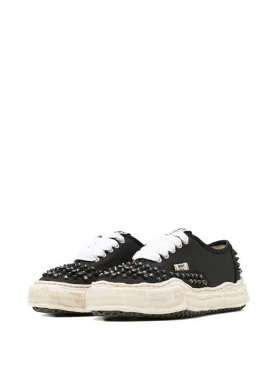 Miharayasuhiro Baker Og Sole Studded Canvas Low-top Sneaker In Black