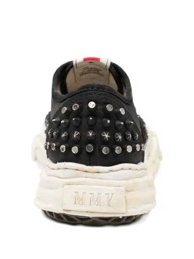 Miharayasuhiro Baker Og Sole Studded Canvas Low-top Sneaker In Black