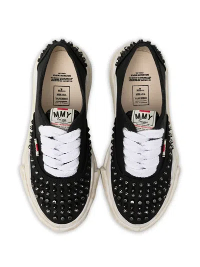 Miharayasuhiro Baker Og Sole Studded Canvas Low-top Sneaker In Black