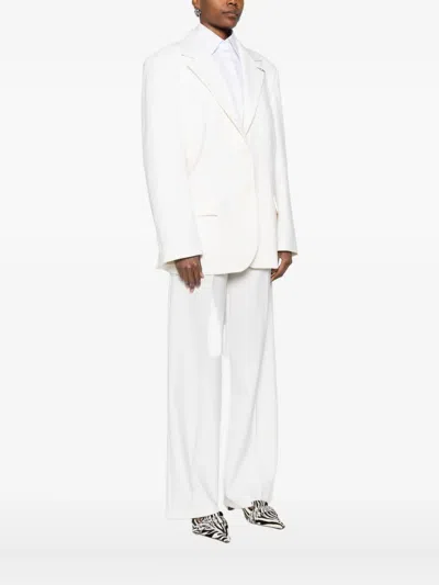 Medeea Single-breasted Blazer In White