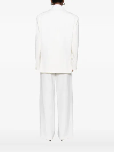 Medeea Single-breasted Blazer In White