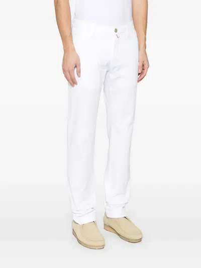 Jacob Cohen White Tailored Fit Jeans With Classic Five-pocket Design In White